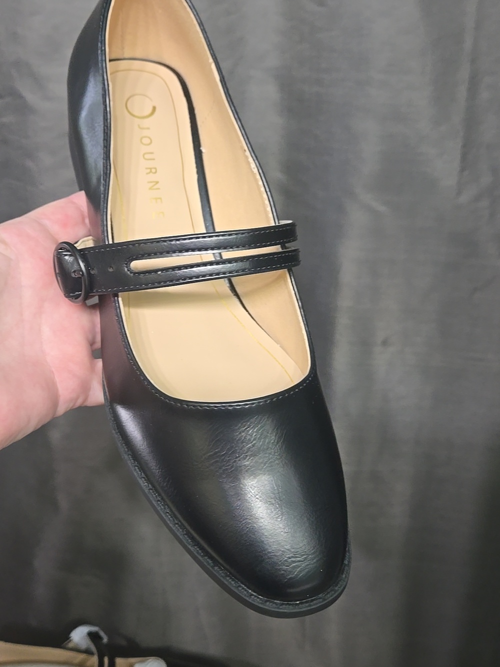 Black Double-Strap Mary Jane Block Heels - Picture 10 of 10
